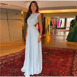 Backless Women Dress Cross Waist Long Dress Sleeveless Backless dresses A Line Ruched Evening Gown  Elegant Party Gown 2026 New