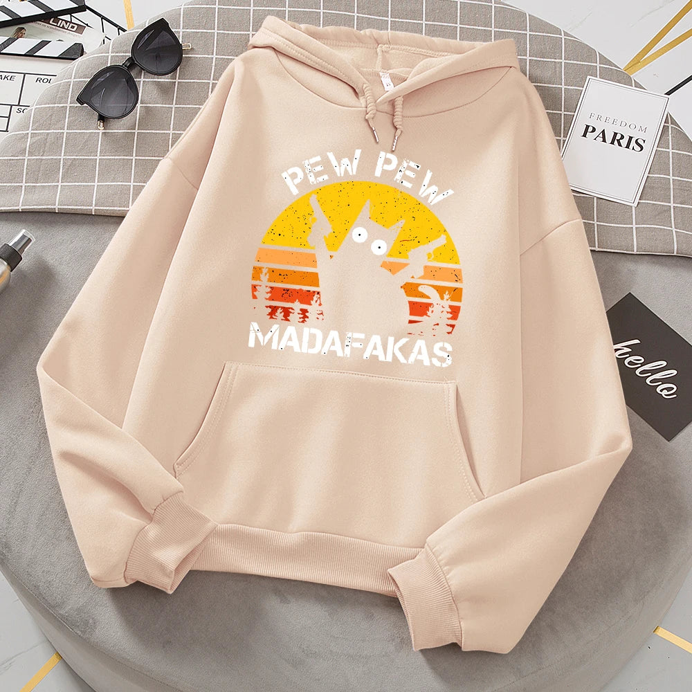 Pew Pew Madafakas Cat Hoodie