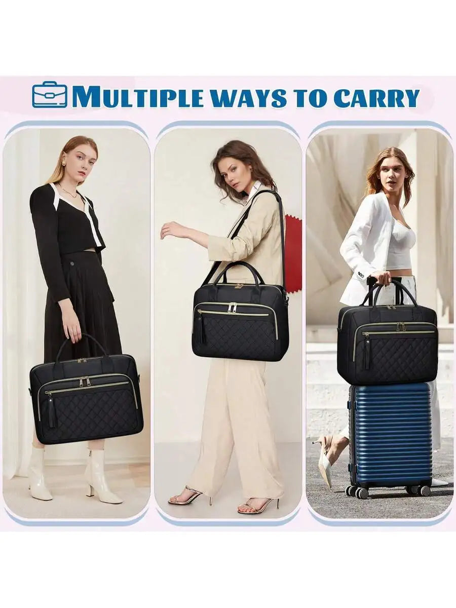 17.3 Inch Laptop Bag For Women Waterproof Briefcase Shoulder Messenger Bag Business Office Travel