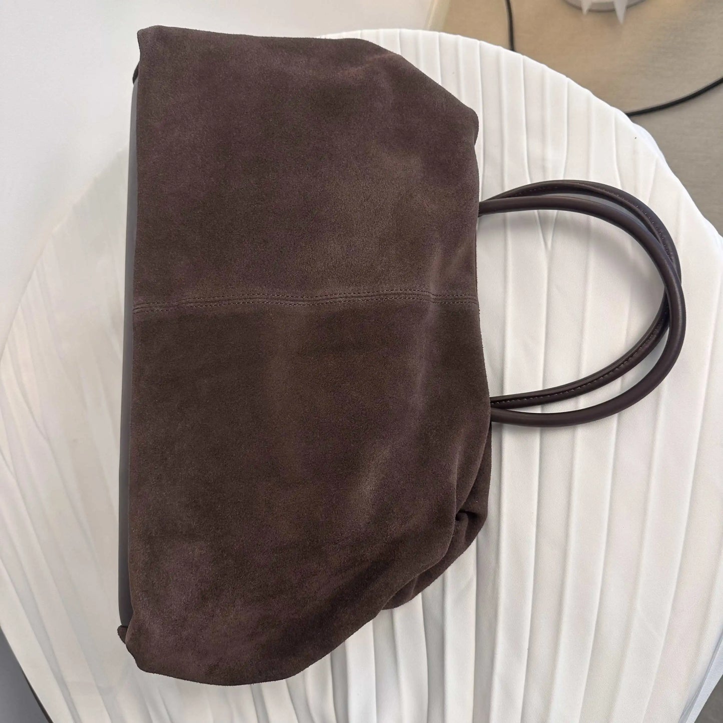 Motingsome Oversized 40cm Women Tote 100% Natural Suede Leather Lady Handbag Luxury Daily Bags Bowling Purses Matte Cowhide Bag
