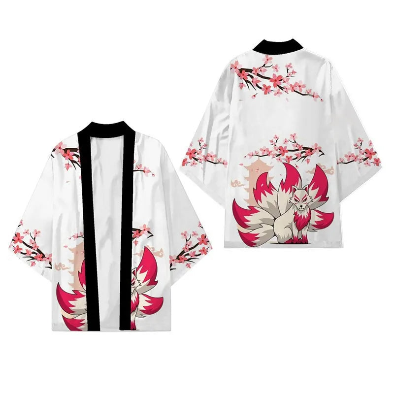 Men's Dragon Print Kimono Cardigan — Oversized Haori Yukata Shirt