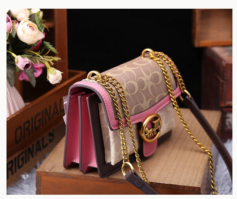 Color-Contrast Designer Crossbody Bag