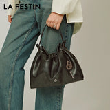 LA FESTIN Original Brand Women's Bag 2025 New Fashion Leather Shoulder Bag Lady Handbag Large Capacity Bag Crossbody Bag