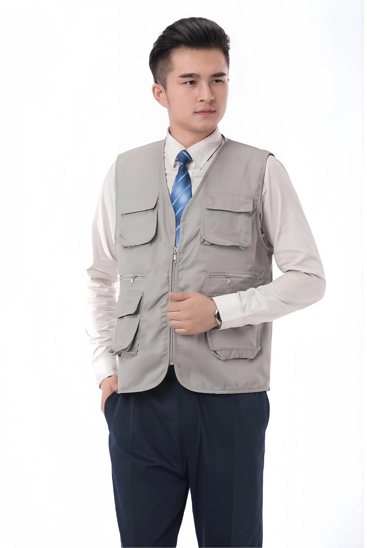 Men's Multi-Pocket Safari Vest – Lightweight All-Season Outerwear