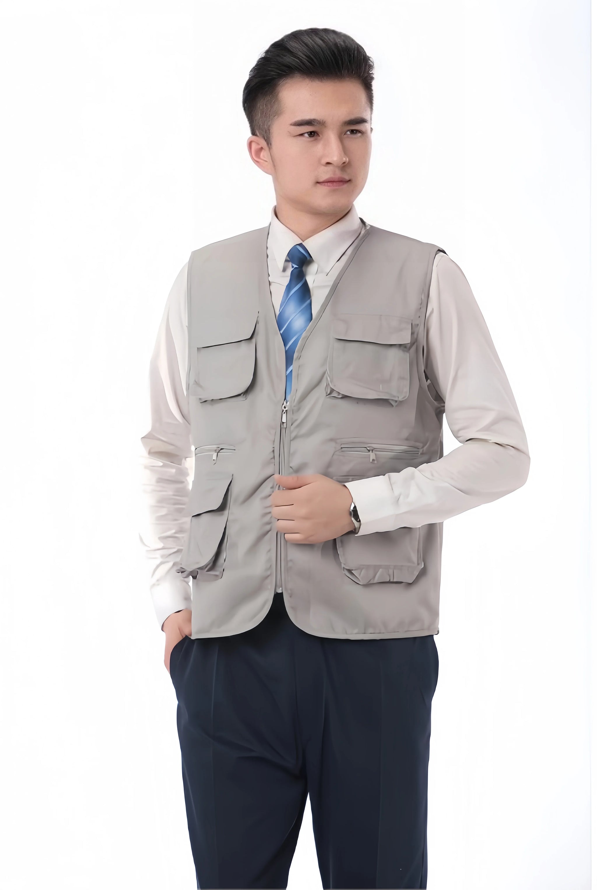 Men's Multi-Pocket Safari Vest – Lightweight All-Season Outerwear