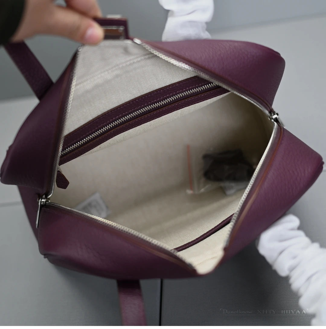 Genuine Leather Handbag Top Layer Leather Advanced Feeling 2025 New Model Fashion High-Capacity Woman