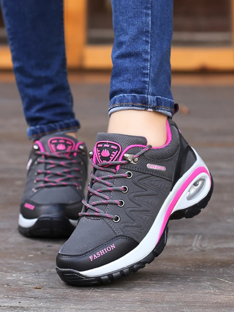 SALUDAS women casual sneakers Non-slip thick-soled height-enhancing casual running shoes light walking sheos