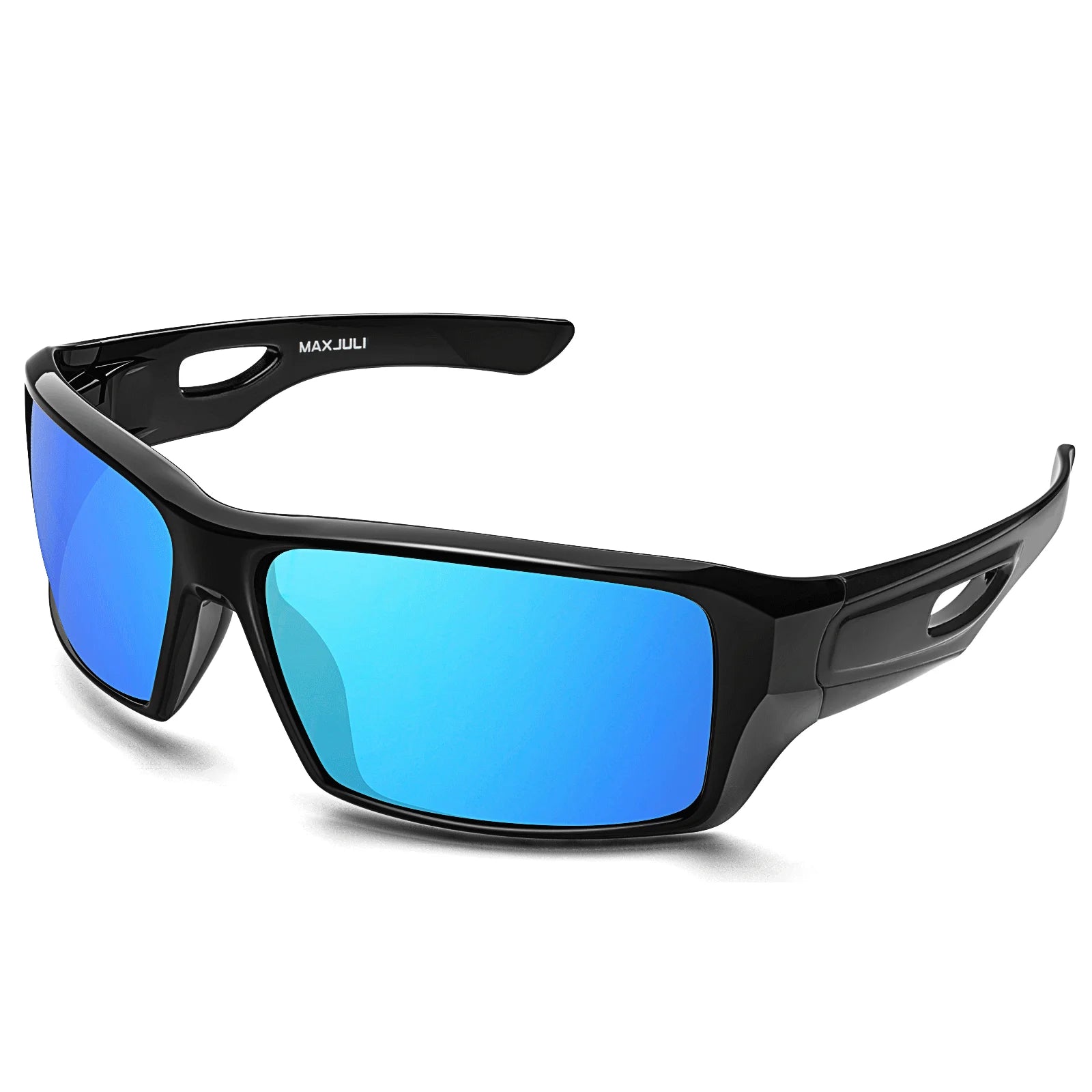 MAXJULI Polarized Sunglasses Wrap Around Sports Sunglasses for Big Wide Heads Men Women UV400 Sun Glasses 8232