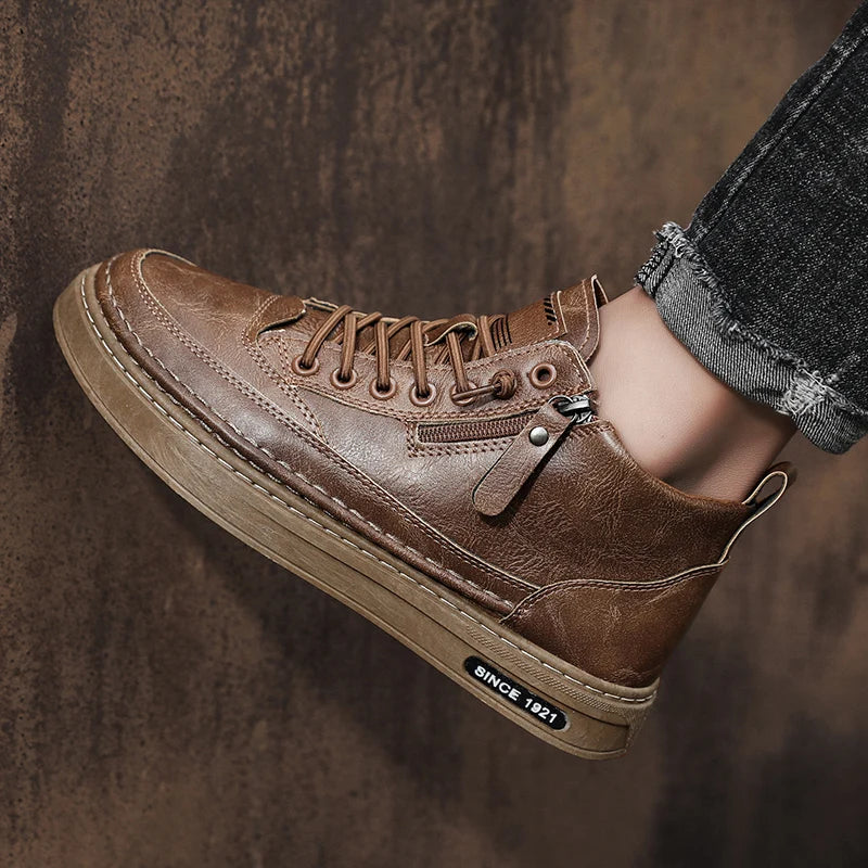 Men's USA-Made Warm Leather Work & Leisure Boots