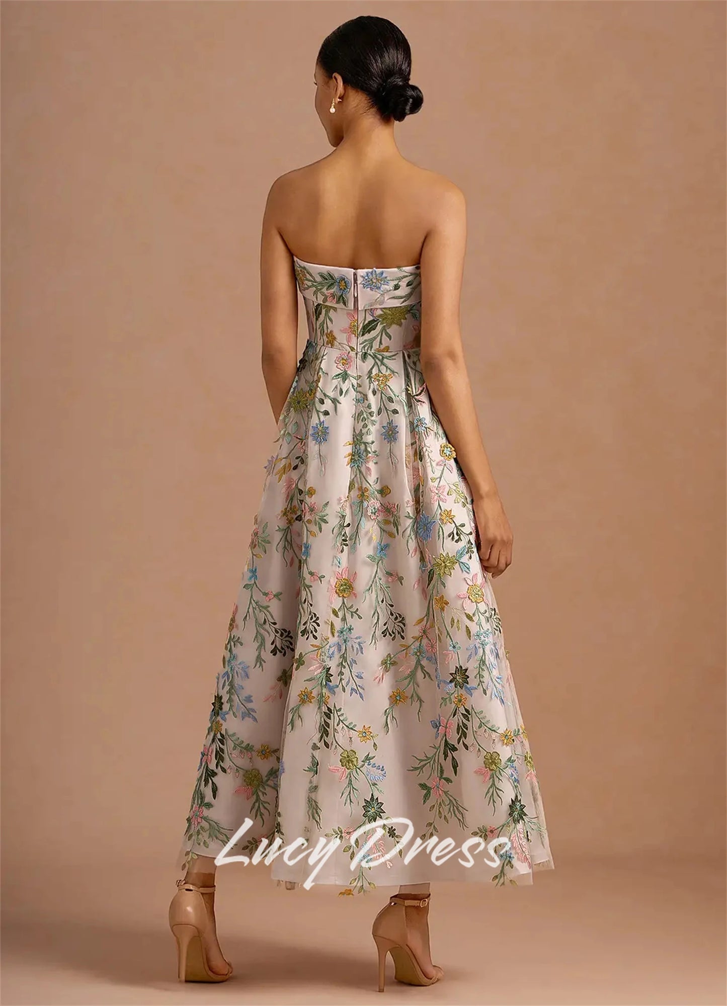 Lucy Floral A-Line Gown | Wedding & Prom Dress