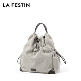 LA FESTIN Original Brand Backpack 2025 New Travel Bags for Woman Casual Tote Bags Large Capacity School Bag Shoulder Bag