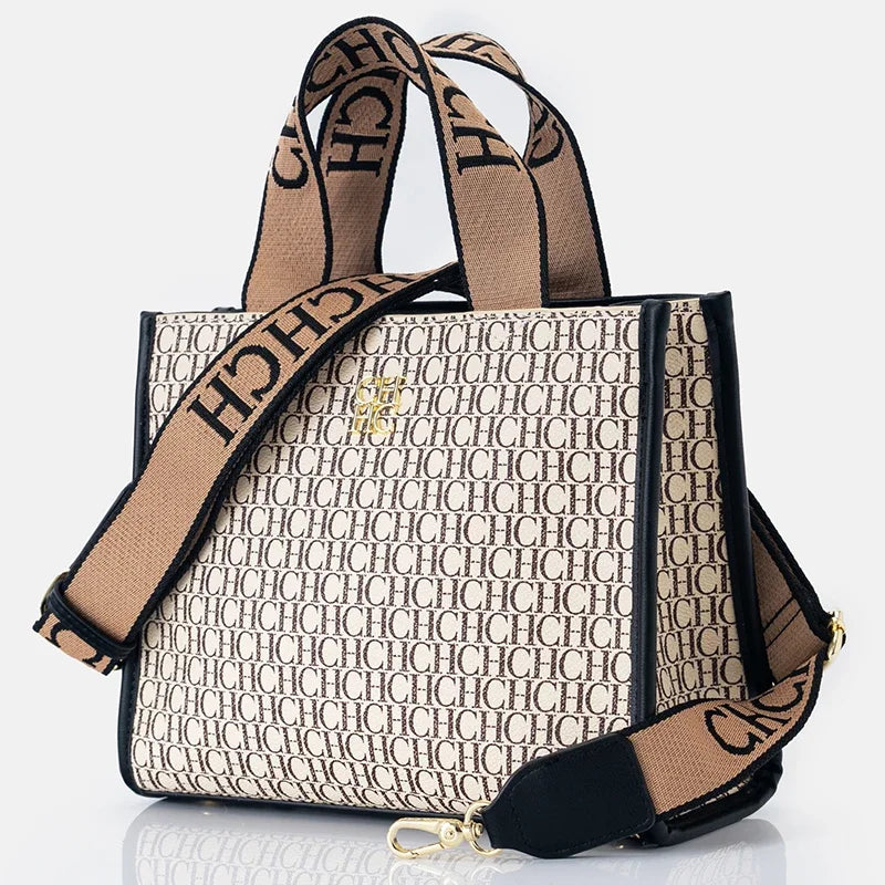 CH Fashion Monogram Print High Quality Metal Logo Casual Light Luxury Brand Designer 2026 New Women's Handbag