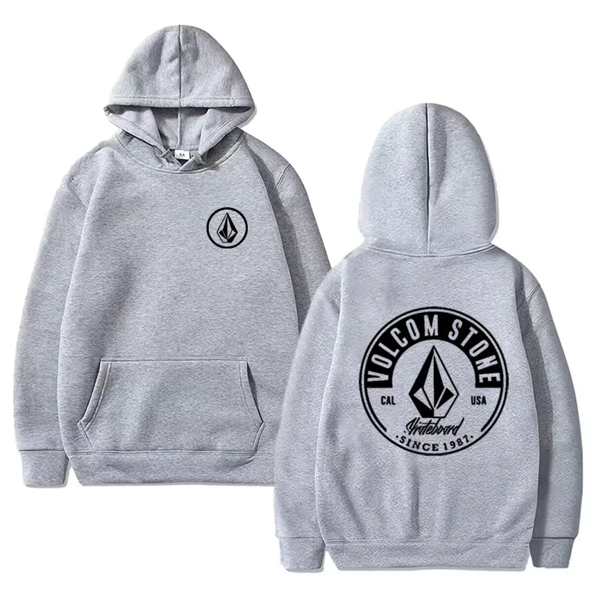 Volcom men's hoodie long-sleeved sweatshirt Hip-hop fashion casual street outdoor autumn and winter sportswear