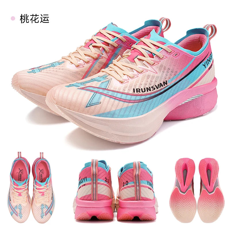 IRUNSVAN Shadow Wing 2.0 Carbon Plate Professional Marathon Running Shoes Men Lightweight Cushioning Training Outdoor Sneakers