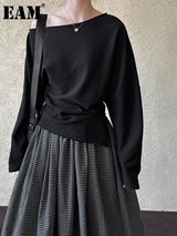 Women's Pleated Relaxed-Fit Sweatshirt
