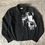 Men’s Y2K Gothic Skull Graphic Shirt