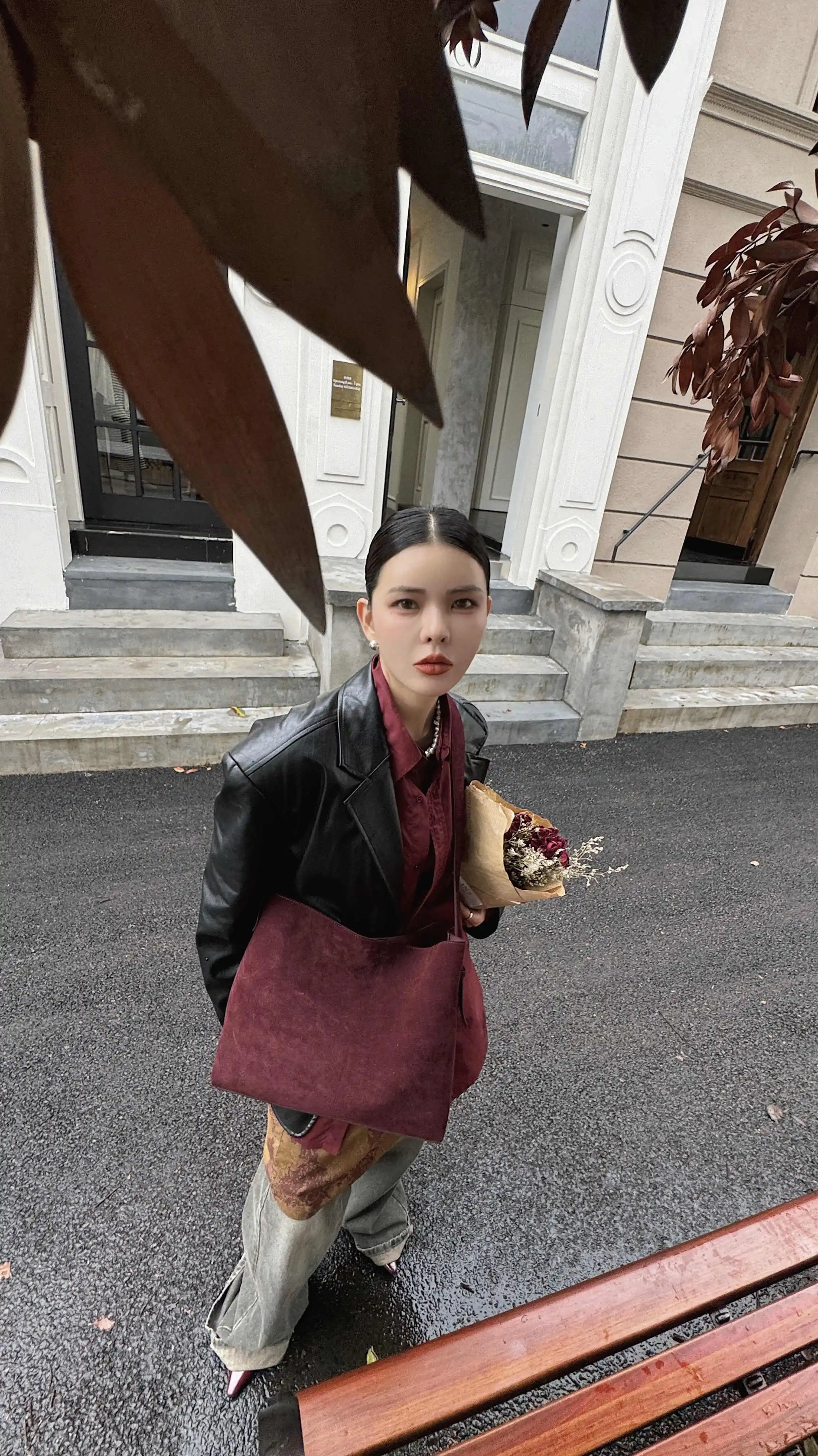 Motingsome Oversize Women Bag Luxury Suede Leather Winter Bags Frosted Cow Skin Handbag and Purses Retro Lady Tote 2024 New