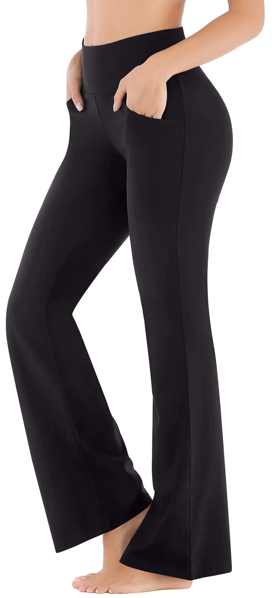 High-Waisted Flare Yoga Pants with Pockets