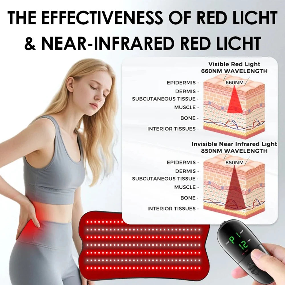 210 LEDs Red Infrared Light Therapy Pad Beauty Devices For Face,Body Back Knee Hands Feet Relief Portable 660nm 850nm Heat Pad