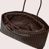 Light Luxury Woven Tote: Large Capacity Women’s Work & Travel Bag