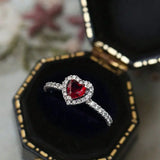 Sterling Silver Sparkling Heart Ring