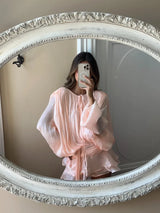 Elegant Lantern Sleeve Shiny Pleated Ankle-Length Party Dress