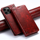 Magnetic PU Leather Flip Wallet Case for iPhone