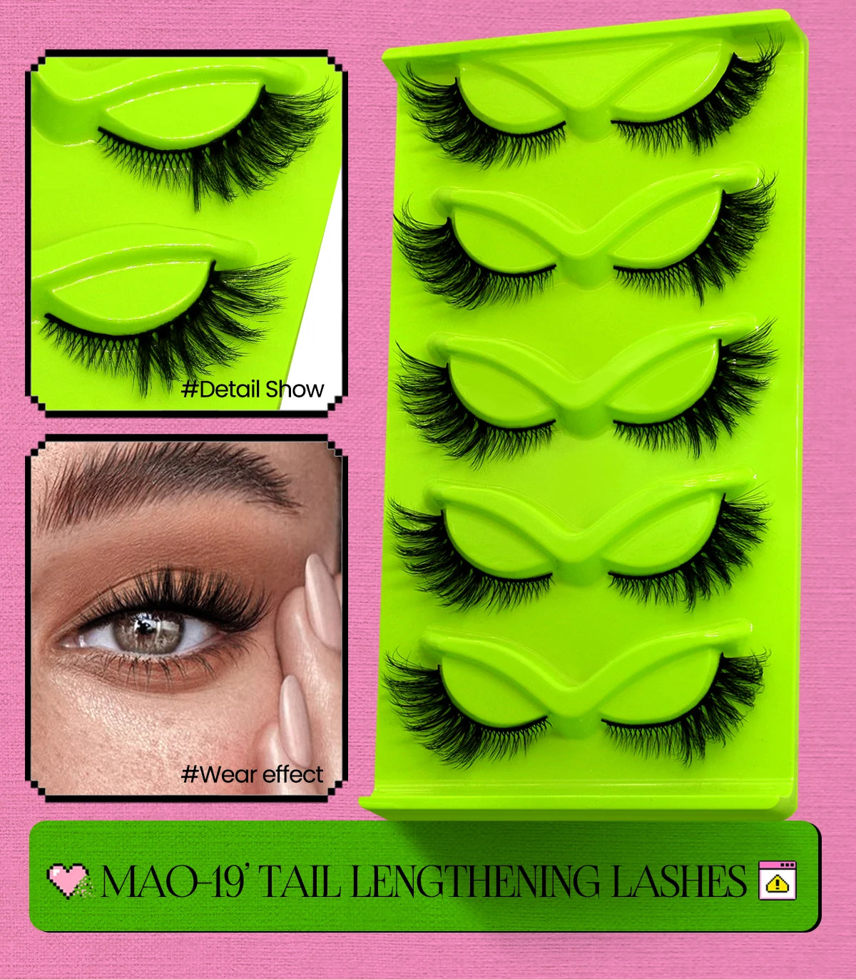 Optional 5Pairs 20Pairs Russian Strip Lashes 3D Mink Lashes Natural Dramatic Style Household Salon Eyelash Supply