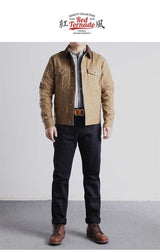Red Tornado Officer Trousers – 14oz Indigo Selvedge Denim
