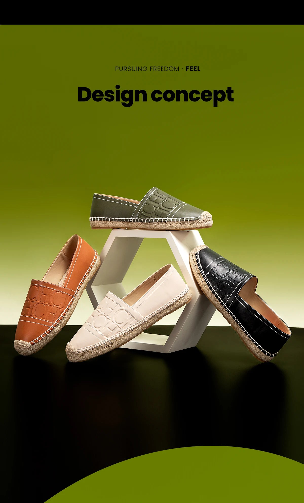 CHCH Women's Handmade Hemp Flat Beach Shoes