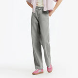 Women's Soft Denim Mid-Rise Wide-Leg Jeans