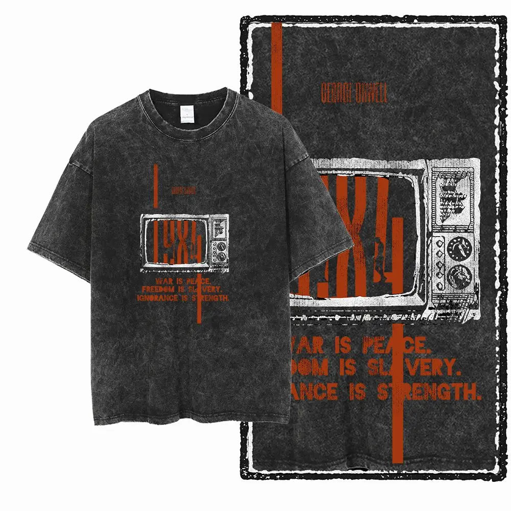 1984 Graphic Cotton Tee | Vintage Streetwear Men's T-Shirt