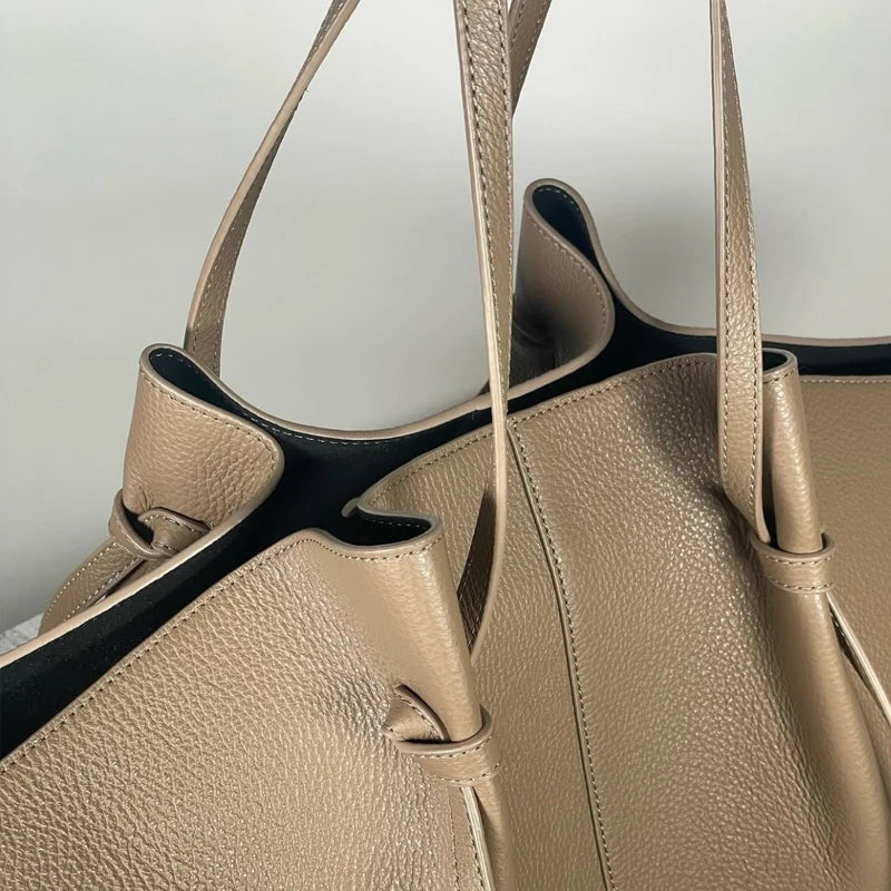 Custom Initials Large Capacity Tote Bags For Women Luxury Designer Handbag Purse 2025 New In PU Lychee Pattern Underarm Shoulder
