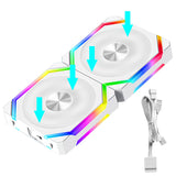 JUMPEAK CS120 ARGB Cooling Fan 360mm 240mm Modular Stackable Splicing PWM Silent 120mm RGB Fans For Gaming PC Case Water Cooler