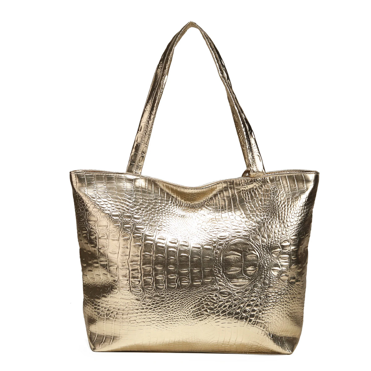 Women's Croc-Effect PU Leather Tote Bag