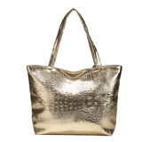 Women's Croc-Effect PU Leather Tote Bag