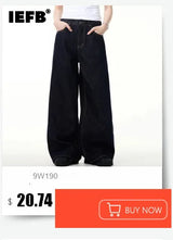 Retro Washed Wide-Leg Denim Trousers
