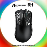 Attack Shark R1 Wireless Gaming Mouse Tri Mode 2.4G Bluetooth Wired 18K DPI 1000Hz PAW3311 Sensor 59g Lightweight Rechargeable