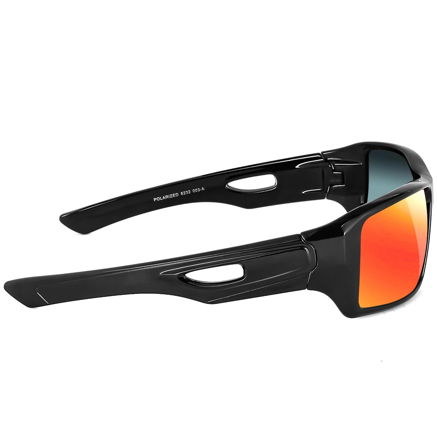 MAXJULI Polarized Sunglasses Wrap Around Sports Sunglasses for Big Wide Heads Men Women UV400 Sun Glasses 8232