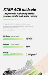 Xtep Men's Running Shoes 2000km 3.0 2025 Spring Lightweight Cushioned Wear-Resistant Training Jogging Sneakers 875119110032