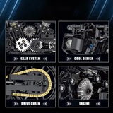 538PCS 1:8 Motorcycle Building Blocks Sets Racing Retro Motorbike Technical DIY Table Decor Toys Birthday Christmas Gifts