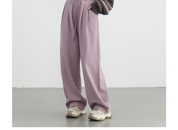 Women's High-Waisted Drawstring Wide-Leg Pants