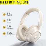 Baseus Bass EH10 NC Wireless Headphones Bluetooth 6.0 Noise Canceling 45dB Over Ear HeadsetSpatial Audio Earphone 80H Time