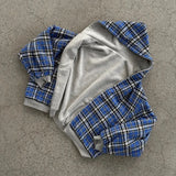 Reversible Oversized Plaid-Lined Hoodie