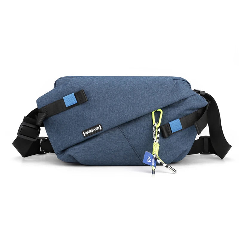 Unisex Nylon Panelled Crossbody Chest Pack