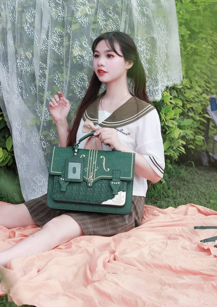JIAERDI Harajuku Kawaii Handbag Women Harajuku Lolita Briefcase Backpack Jk Student Bag Japanese Shoulder Messenger Bags Y2k