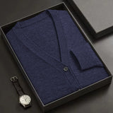 Men's Premium V-Neck Button-Down Cardigan Sweater