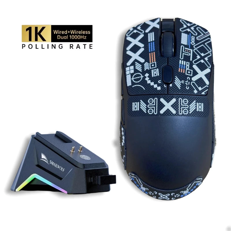 2026 New Wireless Gaming Mouse 500mAh, TYPEC Rechargeable  Mouse with 1000Hz Polling Rate, Compatible with Laptops and Desktops