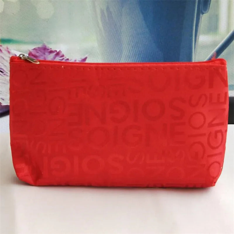 Women Cosmetic Bag Portable Cute Multifunction Beauty Zipper Travel Letter Makeup Bags Pouch Toiletry Organizer Holder Toiletry