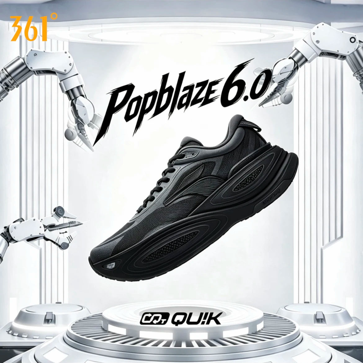361 Degrees PopBlaze 6.0 New Men's Running Shoes Stable Soft Lightweight Wear-resistant Comfort Shock Absorb Sneakers 672622201